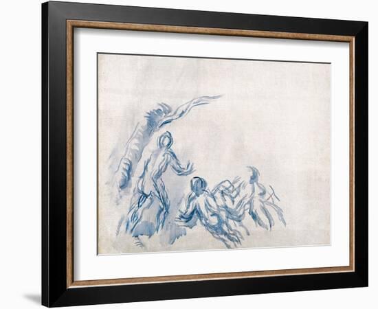 Bathers (Baigneuse), 1904-1906-Paul Cézanne-Framed Giclee Print