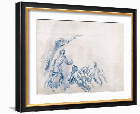 Bathers (Baigneuse), 1904-1906-Paul Cézanne-Framed Giclee Print