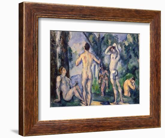 Bathers, C. 1890-Paul Cézanne-Framed Giclee Print