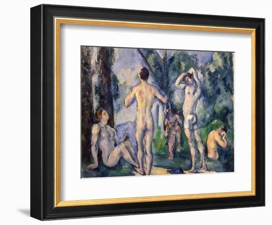 Bathers, C. 1890-Paul Cézanne-Framed Giclee Print