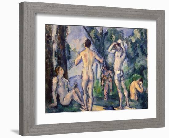 Bathers, C. 1890-Paul Cézanne-Framed Giclee Print