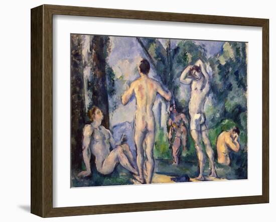 Bathers, C. 1890-Paul Cézanne-Framed Giclee Print