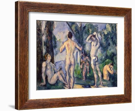 Bathers, C. 1890-Paul Cézanne-Framed Giclee Print