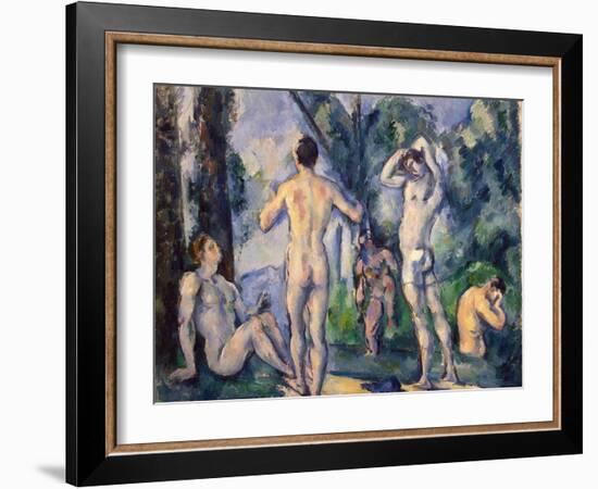 Bathers, C. 1890-Paul Cézanne-Framed Giclee Print