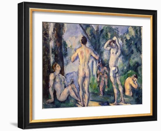 Bathers, C. 1890-Paul Cézanne-Framed Giclee Print