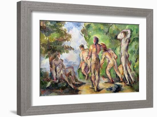 Bathers, c.1892-94-Paul Cézanne-Framed Giclee Print