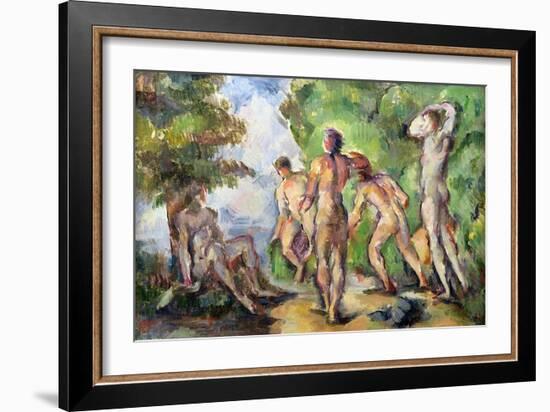 Bathers, c.1892-94-Paul Cézanne-Framed Giclee Print