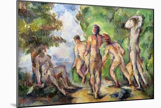 Bathers, c.1892-94-Paul Cézanne-Mounted Giclee Print