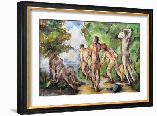 Bathers, c.1892-94-Paul Cézanne-Framed Giclee Print