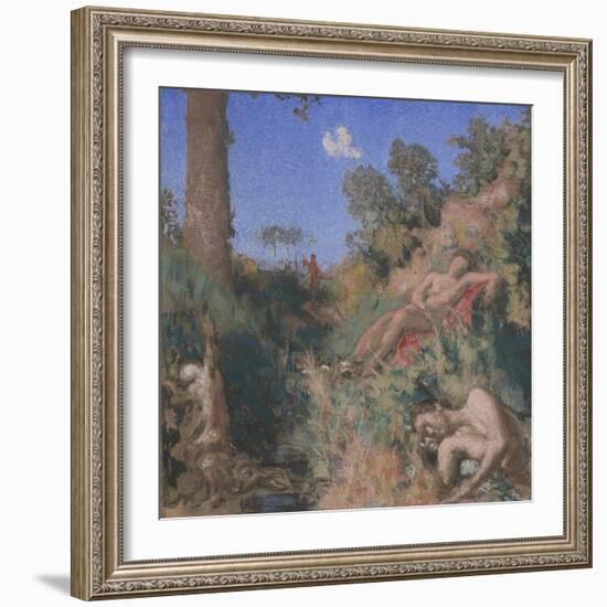 Bathers, C.1903 (Pastel & W/C on Paperboard)-Ker Xavier Roussel-Framed Giclee Print