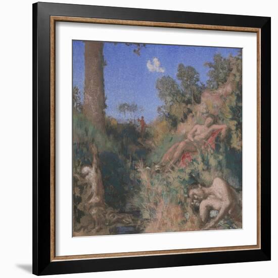 Bathers, C.1903 (Pastel & W/C on Paperboard)-Ker Xavier Roussel-Framed Giclee Print