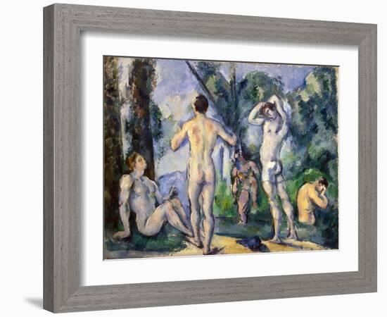 Bathers, C1890-Paul Cézanne-Framed Giclee Print