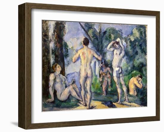 Bathers, C1890-Paul Cézanne-Framed Giclee Print