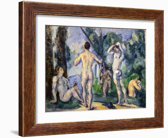 Bathers, C1890-Paul Cézanne-Framed Giclee Print