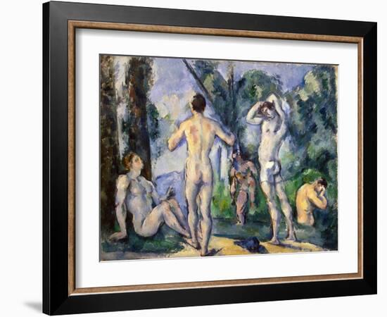 Bathers, C1890-Paul Cézanne-Framed Giclee Print