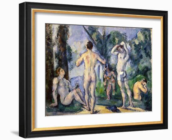 Bathers, C1890-Paul Cézanne-Framed Giclee Print