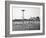 Bathers Enjoying Coney Island Beaches. Parachute Ride and Steeplechase Park Visible in the Rear-Margaret Bourke-White-Framed Photographic Print