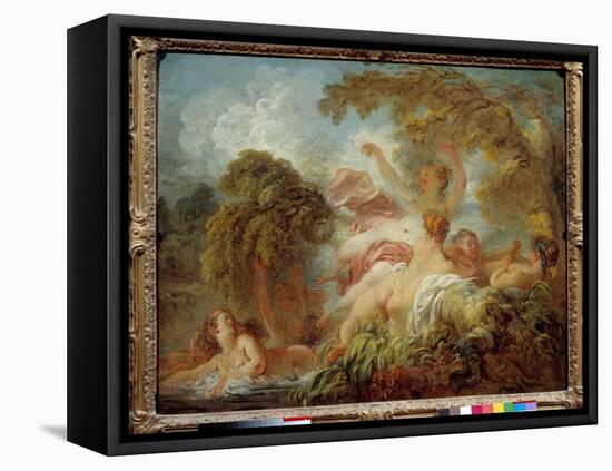 Bathers Group of Naked Young Women Bathing, 18Th Century (Oil on Canvas)-Jean-Honore Fragonard-Framed Premier Image Canvas