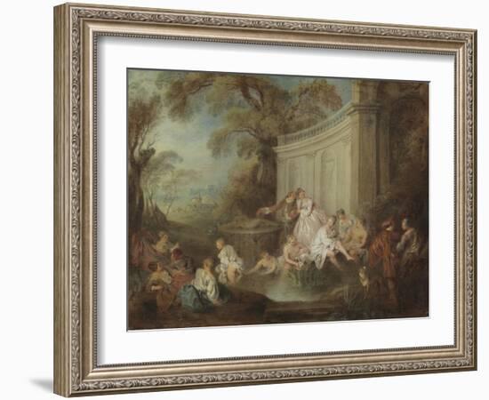 Bathers in a Park-Jean-Baptiste Joseph Pater-Framed Giclee Print