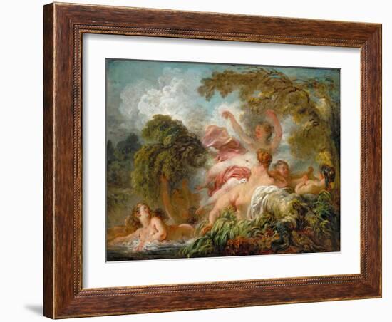 Bathers (Les Baigneuse)-Jean-Honoré Fragonard-Framed Giclee Print