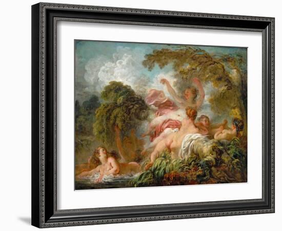 Bathers (Les Baigneuse)-Jean-Honoré Fragonard-Framed Giclee Print