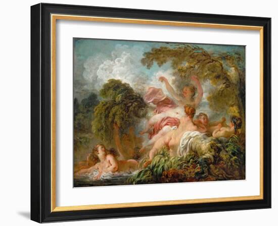 Bathers (Les Baigneuse)-Jean-Honoré Fragonard-Framed Giclee Print