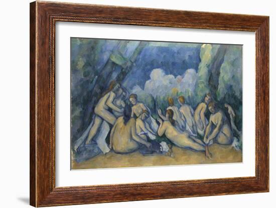 Bathers (Les Grandes Baigneuse), 1894-1905-Paul Cézanne-Framed Giclee Print