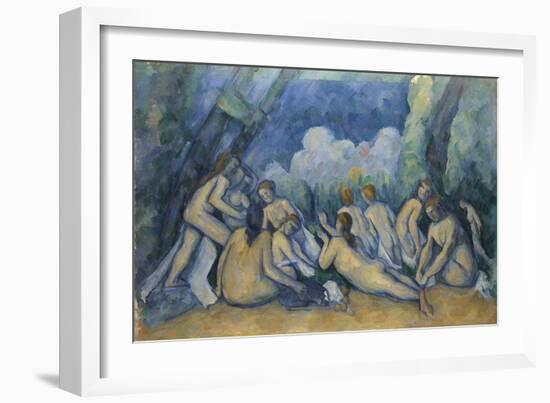 Bathers (Les Grandes Baigneuse), 1894-1905-Paul Cézanne-Framed Giclee Print