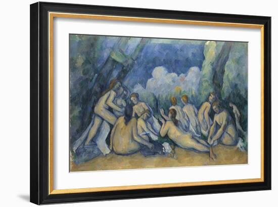 Bathers (Les Grandes Baigneuse), 1894-1905-Paul Cézanne-Framed Giclee Print