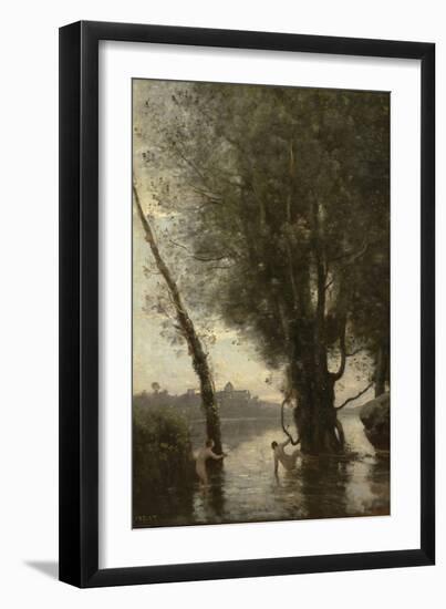 Bathers of the Borromean Isles, C.1865-70 (Oil on Canvas)-Jean Baptiste Camille Corot-Framed Giclee Print