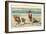 Bathers on the Beach, San Diego, California-null-Framed Art Print