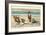 Bathers on the Beach, San Diego, California-null-Framed Art Print