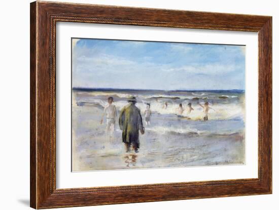 Bathers on the Seashore-Max Liebermann-Framed Giclee Print