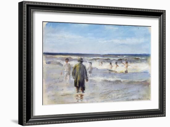 Bathers on the Seashore-Max Liebermann-Framed Giclee Print