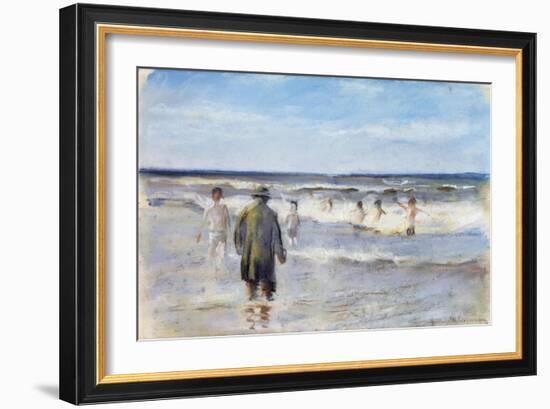 Bathers on the Seashore-Max Liebermann-Framed Giclee Print