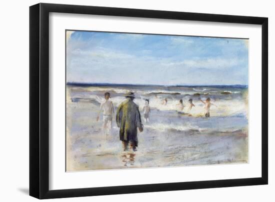 Bathers on the Seashore-Max Liebermann-Framed Giclee Print