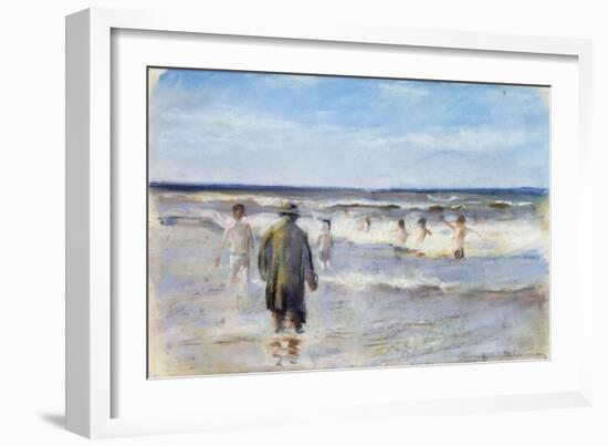 Bathers on the Seashore-Max Liebermann-Framed Giclee Print