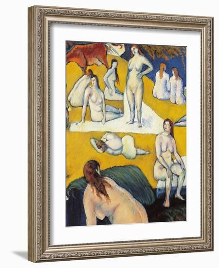 Bathers with Red Cow-Emile Bernard-Framed Giclee Print