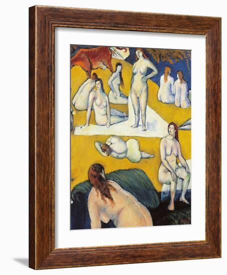 Bathers with Red Cow-Emile Bernard-Framed Giclee Print