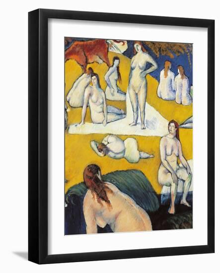 Bathers with Red Cow-Emile Bernard-Framed Giclee Print