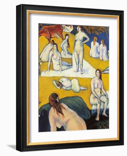 Bathers with Red Cow-Emile Bernard-Framed Giclee Print