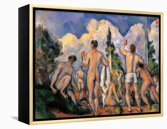 Bathers-Paul Cézanne-Framed Premier Image Canvas