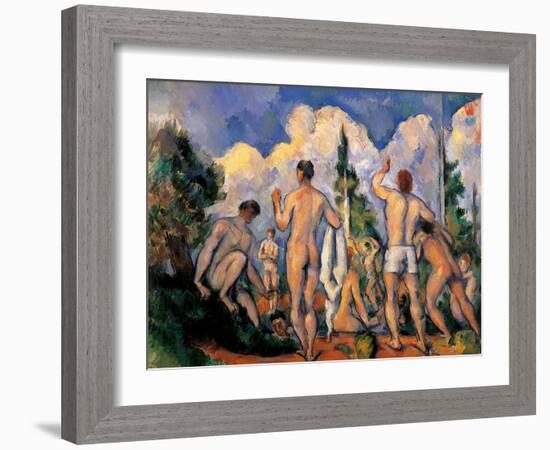 Bathers-Paul Cézanne-Framed Art Print