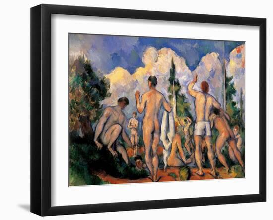 Bathers-Paul Cézanne-Framed Art Print