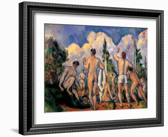 Bathers-Paul Cézanne-Framed Art Print
