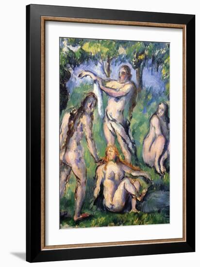 Bathers-Paul Cézanne-Framed Art Print