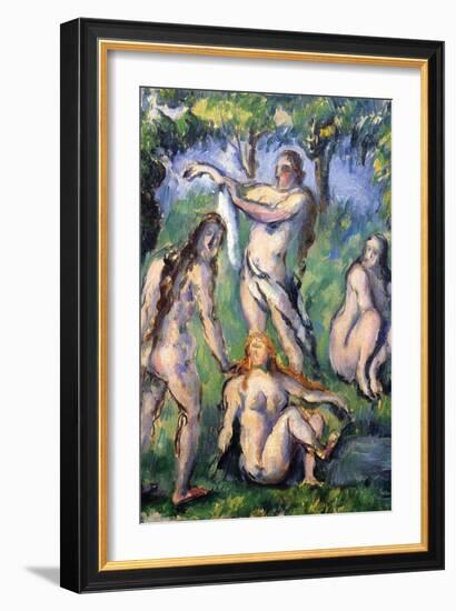 Bathers-Paul Cézanne-Framed Art Print