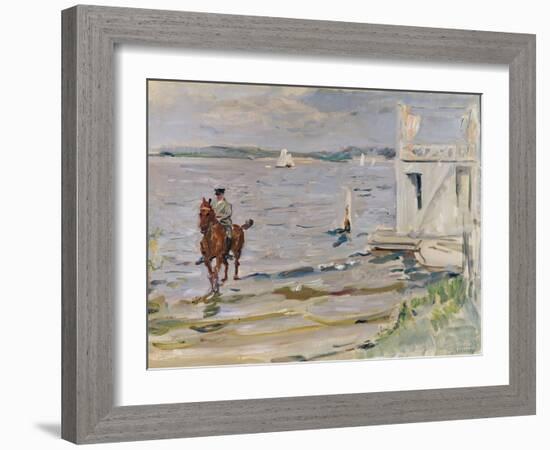 Bathhouse on the River Havel, 1912 (Oil on Canvas)-Max Slevogt-Framed Giclee Print