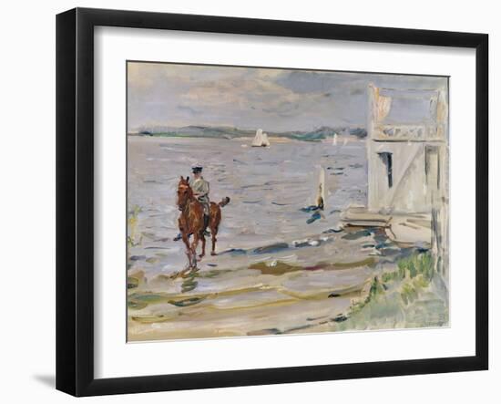 Bathhouse on the River Havel, 1912 (Oil on Canvas)-Max Slevogt-Framed Giclee Print