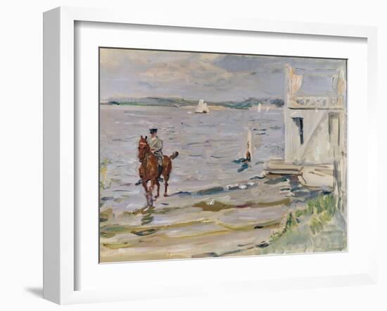 Bathhouse on the River Havel, 1912 (Oil on Canvas)-Max Slevogt-Framed Giclee Print